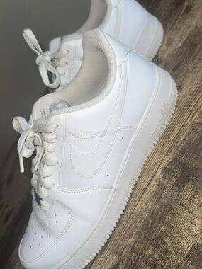 Nike White Low-Top Leather Sneakers